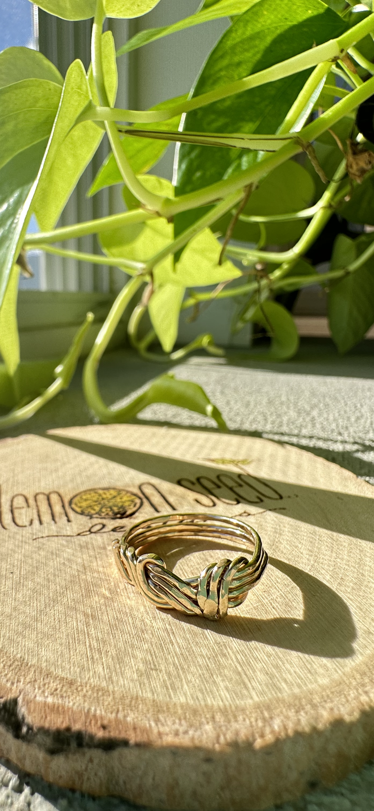 Twisted gold 14k ring