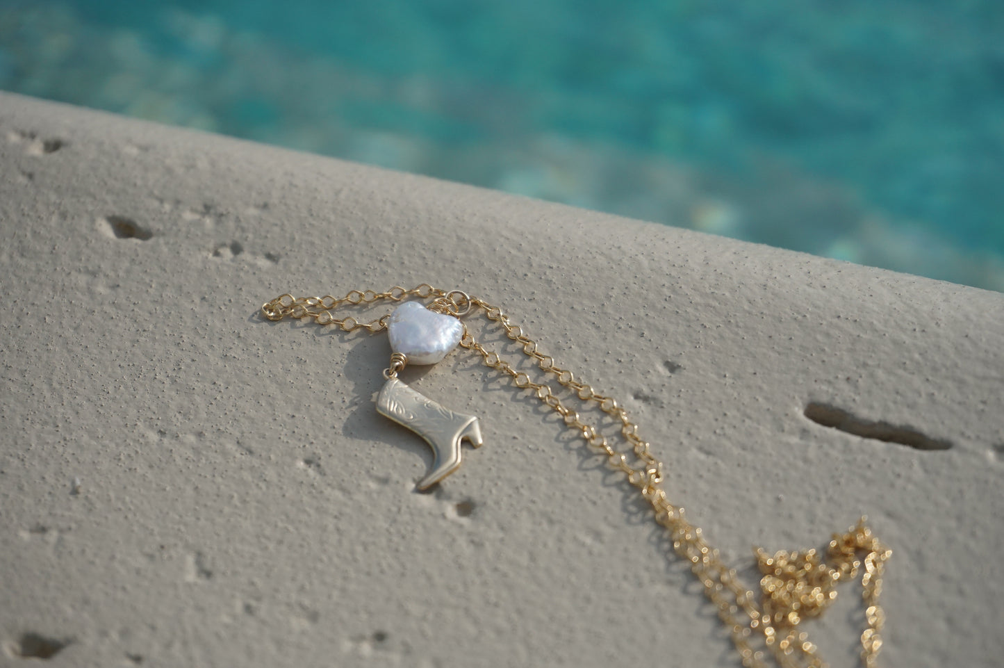14k Cowboy Freshwater pearl Necklace