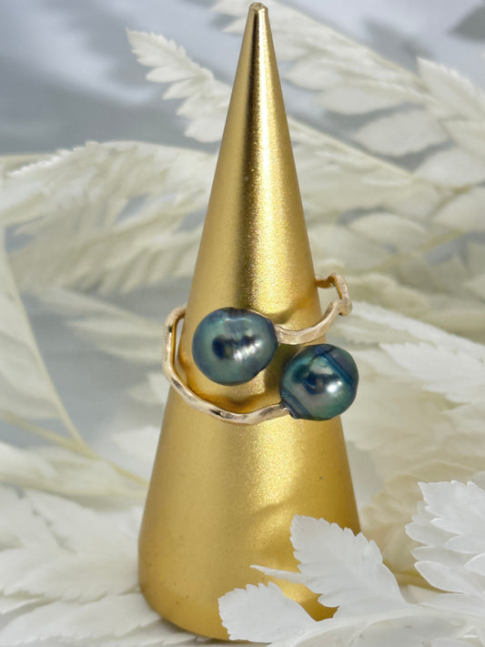 Beautiful pearl 14k gold filled ring