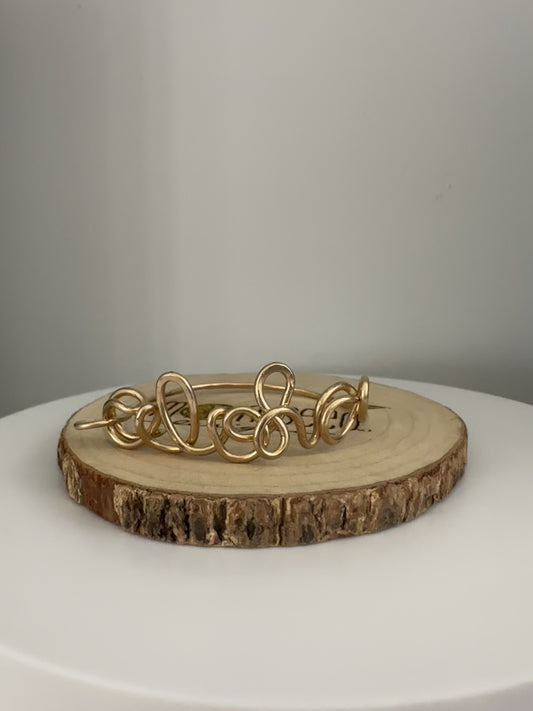 14k Aloha wire written cuff